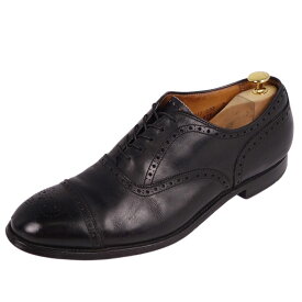 オールデン Alden レザーシューズ オックスフォードシューズ ビジネスシューズ セミブローグ 909 革靴 メンズ 11.5(29.5cm相当) ブラック【中古】