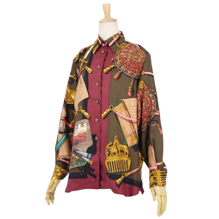 楽天市場】【美品】Vintage エルメス HERMES シャツ ブラウス ロング  