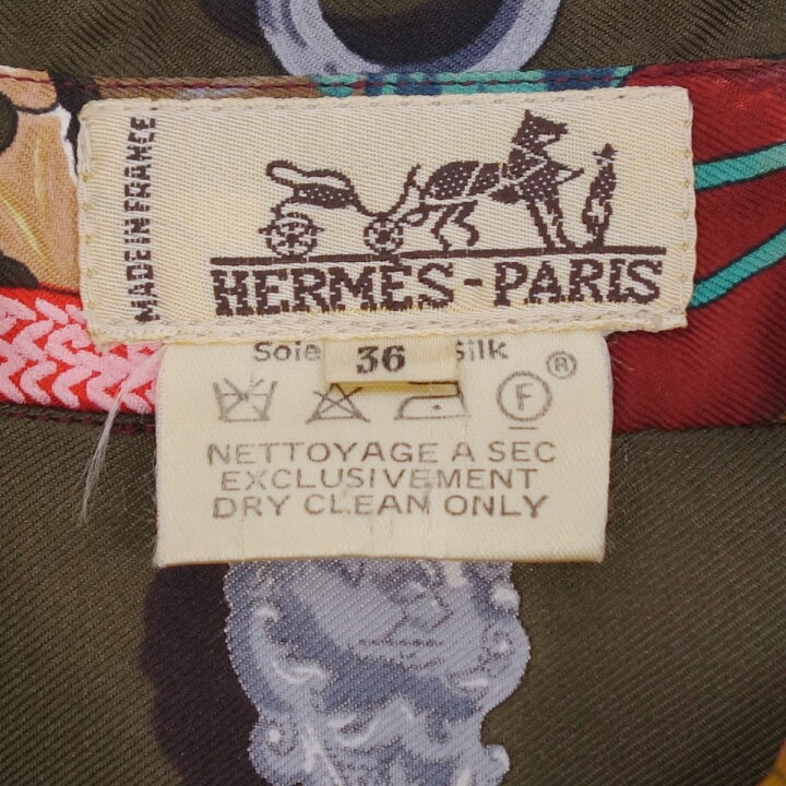楽天市場】【美品】Vintage エルメス HERMES シャツ ブラウス ロング 