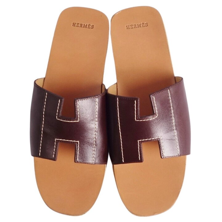 楽天市場】【美品】エルメス HERMES サンダル ケブラール Hロゴ ウッド 
