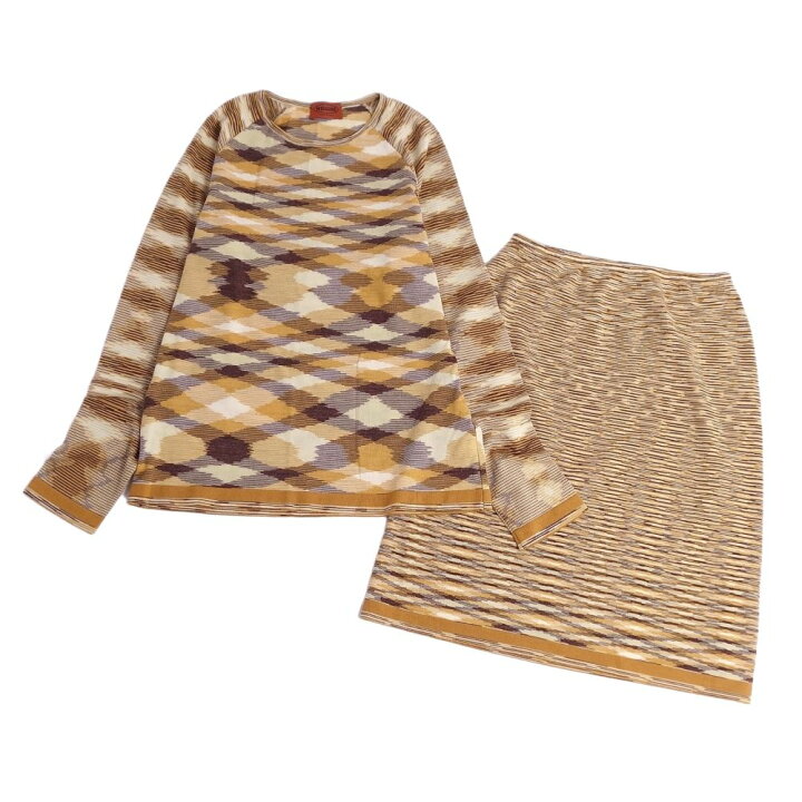 楽天市場】【美品】ミッソーニ MISSONI セットアップ ニット セーター  