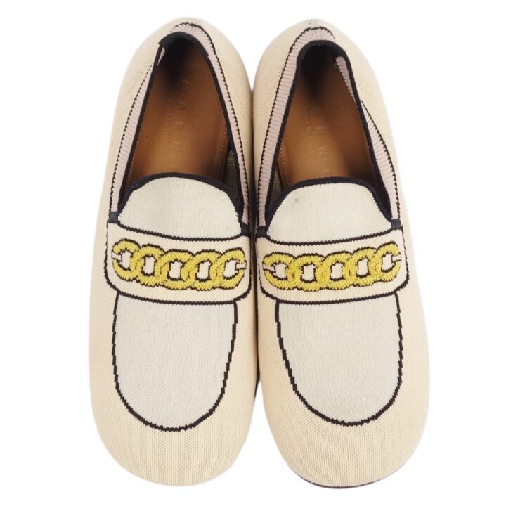 楽天市場】【美品】マルニ MARNI パンプス ローファー ニット チェーン 