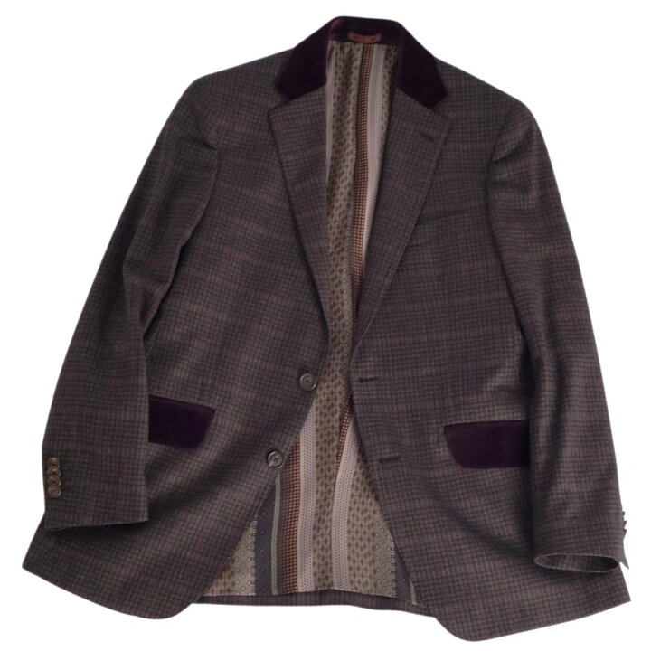 楽天市場】【極美品】エトロ ETRO ジャケット テーラード 襟ベロア 