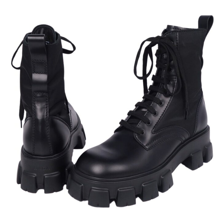 楽天市場】【新古品】プラダ PRADA ブーツ モノリス Re-NYLON 
