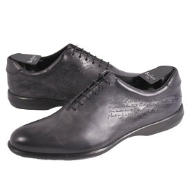 【新古品】ベルルッティ Berluti レザーシューズ アマデオ ビジネスシューズ カリグラフィ スクリットレザー 革靴 メンズ イタリア製 7(26.5cm相当) ブラック【中古】