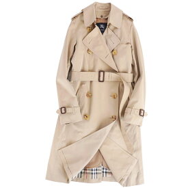 【美品】バーバリー ロンドン BURBERRY LONDON コート ライナー付き トレンチコート コットン100% アウター レディース 38(M相当) ベージュ【中古】