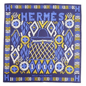 【新品同様】エルメス HERMES スカーフ カレ45 KELLY EN PERLES 真珠でできているケリー シルク100％ レディース マルチカラー【中古】