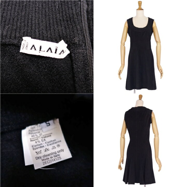 楽天市場】【美品】アライア ALAIA ワンピース ドレス ノースリーブ 