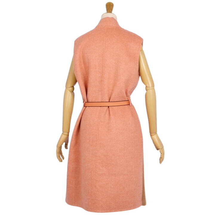 楽天市場】【極美品】エルメス HERMES コート ロングジレ ノースリーブ  