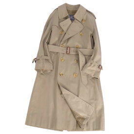 【美品】Vintage バーバリー Burberrys コート トレンチコート 裏チェック 英国製 アウター メンズ 46(S相当) カーキベージュ【中古】