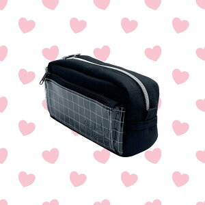 md0089 マルチポーチ レディース ポーチ ブラック 黒 化粧ポーチ ペンケース 軽量 メイク おしゃれ シンプル 可愛い かわいい プレゼント ギフトににもぴったり◎ 可愛い人気ポーチ♪