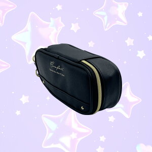 md0092 マルチポーチ レディース ポーチ ブラック 黒 化粧ポーチ ペンケース 軽量 メイク おしゃれ シンプル 可愛い かわいい プレゼント ギフトににもぴったり◎ 可愛い人気ポーチ♪