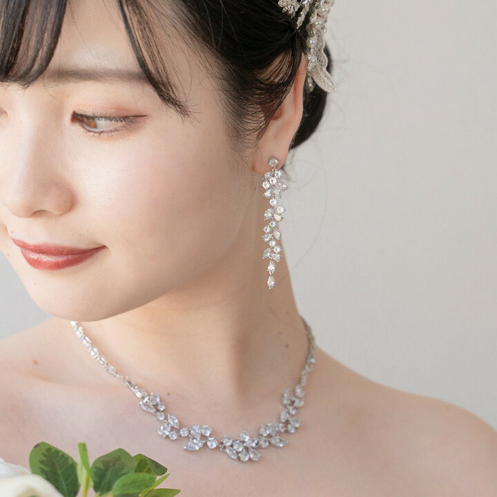 楽天市場】シルバー ネックレス＆ピアスorイヤリングセット 