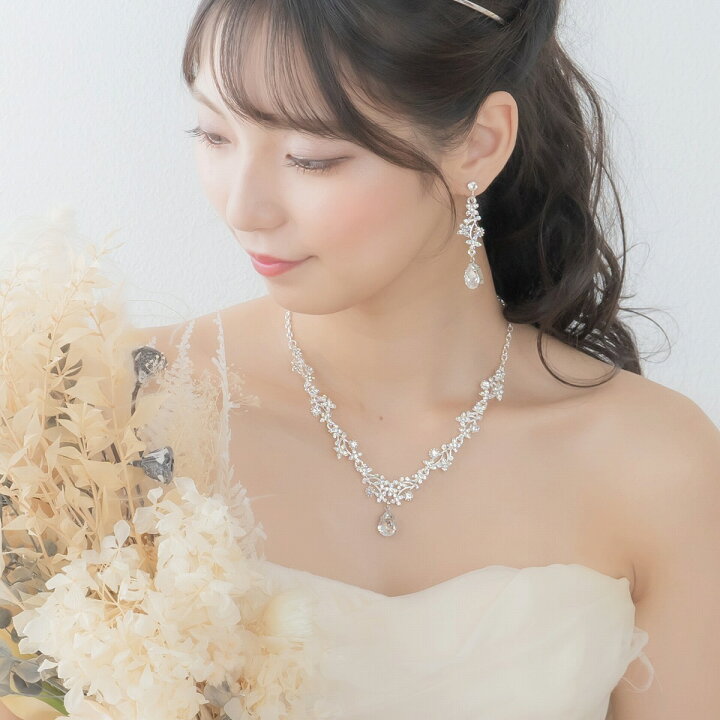 楽天市場】シルバー ネックレス＆ピアスorイヤリングセット 