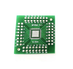 Moechando 0.5mmピッチQFN-56P/0.5mmピッチQFN-64P両用 QFNパッケージ ピッチ変換基板単体 (1枚入り)