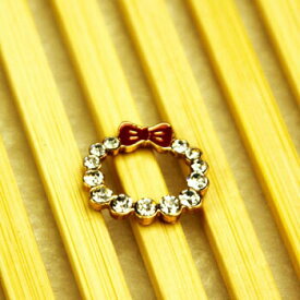 【デコパーツ】☆リボン 輪 ビジュー☆アクセサリー パーツ デコ 土台ケース デコケース キット 素材 デコシール ラインストーン デコ 下地 ケース