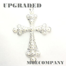 【デコパーツ】☆ビック 十字架 クロス☆アクセサリー パーツ iPhone カバー デコ電 下地 カバー ケース デコ 土台 携帯ケース デコケース デコ 素材 キット 携帯 電話 デコシール スワロフスキー 風 ラインストーン デコ