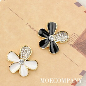 【デコパーツ】【人気のお花】花/フラワー/白/ホワイト/黒/ブラック/ピンク アクセサリー パーツiPhone カバー デコ電 下地 iphone カバー ケース デコ 土台 携帯ケース デコケース キット デコ電 素材 スワロフスキー 風 ラインストーン デコ