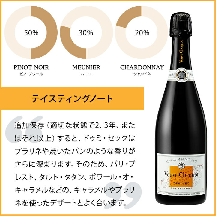 楽天市場】【正規公認店】ヴーヴ・クリコ ホワイトラベル ドゥミ  