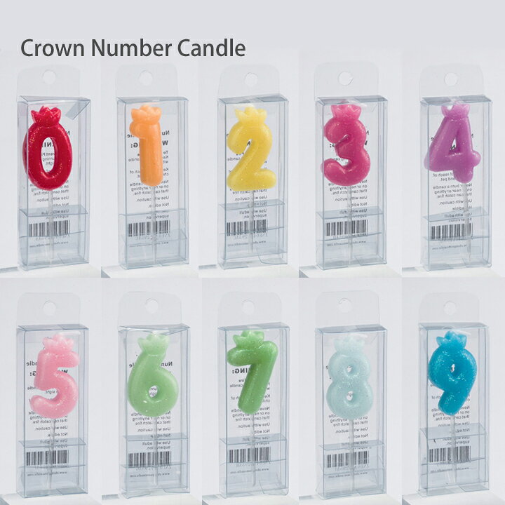 楽天市場 メール便対応 Crown Number Candle クラウンナンバーキャンドル 誕生日ケーキのデコレーションにピッタリのバースデーキャンドル カラフルな数字 がバースデーケーキをかわいく演出 パーティ グッズ お誕生日 パーティーグッズ ろうそく 誕生日ケーキ 雑貨