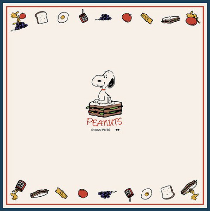 楽天市場 メール便対応 ランチクロス Lunch Peanut Snoopy スヌーピー 人気キャラクターのランチクロス 幼稚園の遠足や運動会にぴったり お弁当箱を包むだけでなく バンダナとしても使える お友達へのギフトにもおすすめ ランチグッズシリーズ Moewe