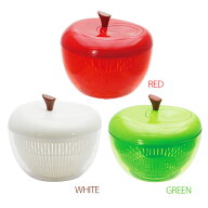 【送料無料】アップル サラダスピナー 小・シンプルでかわいいりんごの野菜の水切り器。中のバスケットが…