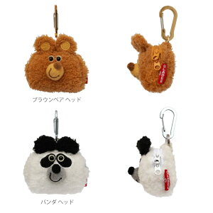 【メール便対応】ミニケース for AirPods ブラウンベアヘッド&パンダヘッド Gladee・可愛いグラディーのイヤホンケース コインケース イヤフォンケース スマートフォン スマホ iPhone アイフォー