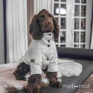 OVER GLAM 薄手ダウンジャケット ホワイト サイズ交換無料 ドッグウエア スナップボタン着脱 上着 犬服 お散歩グッズ 北欧 インポート 防寒 おしゃれ かわいい 暖かい 散歩 犬 ペットウェア ペ