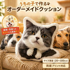 『レビューでキーホルダーおまけ』ペット オーダーメイドクッション 名入れ オリジナル プリント 抱き枕 名入れ メモリアルグッズ 写真両面 仏具 供養 犬 猫 記念 悔やみ ペットロス 虹の橋 お返し うちの子 ギフト プレゼント 父の日 母の日 家族 親子