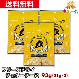 魅惑の濃厚フリーズドライチェダーチーズ[93g](31g×3袋) ロカボナッツのチーズ 凍結乾燥 キューブ フリーズドライチーズ FDチーズ メール便 送料無料 アルミ袋 チャック 工場直販 ビール おつまみ おやつ モグーグ 食べ方 Cheddar cheese