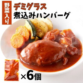 ＼マラソン開始4時間限定！全品21％OFFで1000円→790円★19日20:00〜／レトルトハンバーグ 野菜入りデミグラス煮込みハンバーグ約200g【2袋-3袋-6袋-10袋から選べる】温めるだけ 洋風総菜 デミグラス 煮込み 3人前 洋食 レトルト食品 惣菜 おかず ごはんのおとも ハンバーグ