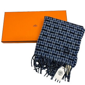 【新品・未使用品】Hermès エルメス H エコセ カシミヤ100% 160cm マフラー メンズ プレゼント