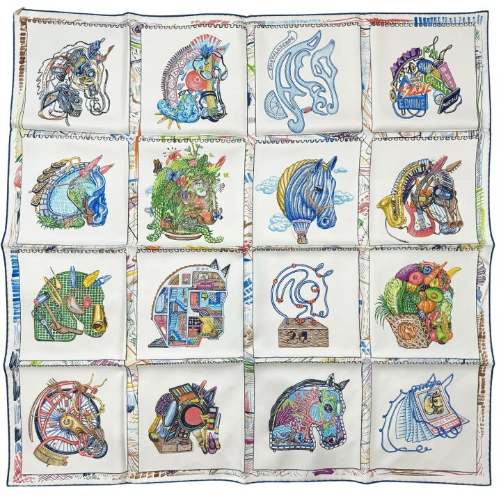 楽天市場】【新品未使用】 Hermès エルメス SCARF スカーフ カレ90 