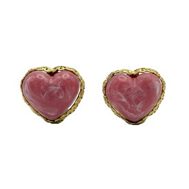 【中古】 CHANEL シャネル HEART MOTIF STONE EARRINGS ハートモチーフストーンイヤリング イヤリング ゴールド　ピンク GP 中古 GOLD PINK GP