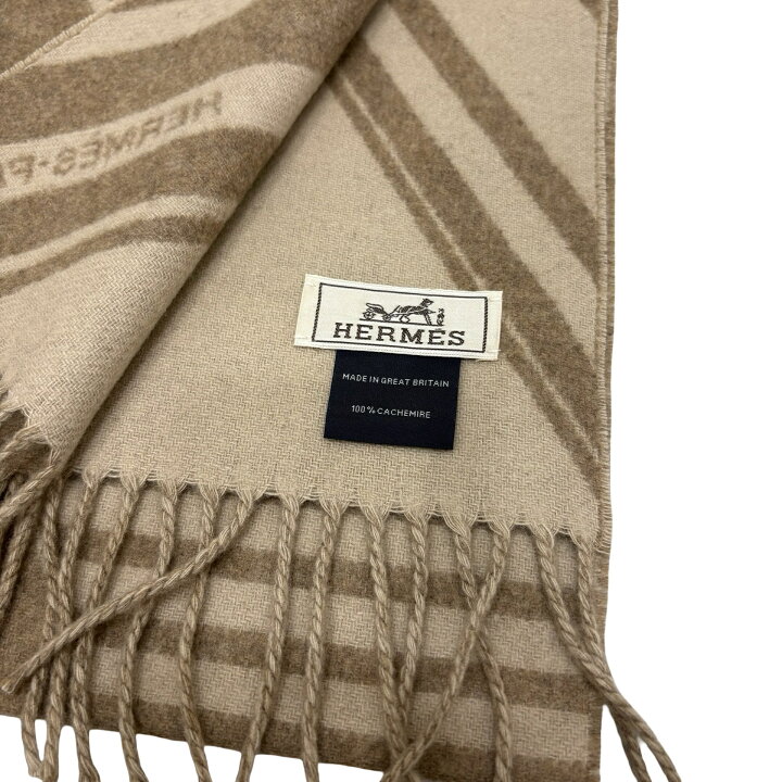 楽天市場】【新品未使用】 Hermès エルメス カシミヤマフラー 