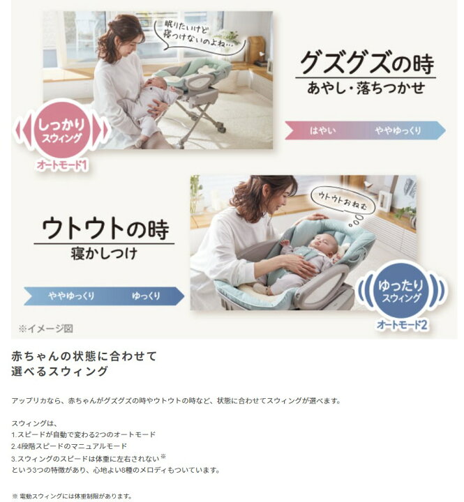 楽天市場】アップリカ ハイローベッド チェア ユラリズム オート プレミアム AC 電動スイング 2138270 ピスタチオグリーン GN : モイベビー 楽天市場】アップリカ ハイローベッド チェア ユラリズム オート プレミアム AC 電動スイング 2138270 ピスタチオグリーン GN : モイベビー