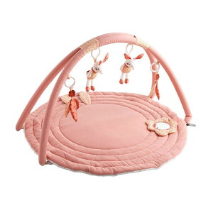 【ラッピング不可】ソトン プレイマット エスメ【TYSTESTS1】【xx10】SAUTHON ダッドウェイ 出産準備 赤ちゃん 新生児〜 うさぎ サーモンピンク ベビーマット