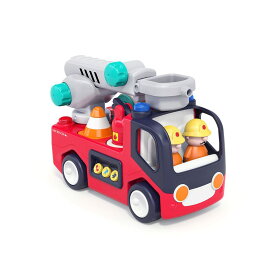 【ラッピング不可】Hola Toys 音がいっぱい！自分で走るしょうぼうしゃ【TYHOLE9998】プレゼント 誕生日 ギフト くるま おもちゃ 走行機能 消防隊員ごっこ 想像力