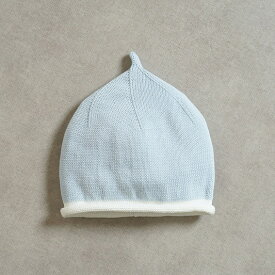 【ゆうパケット選択可】フィセル 10mois ディモワ フェザーコットン ベビー帽 パウダーブルー【23252011】M(43-48cm)