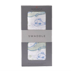 【ニューキャッスルクラシックス】スワドルコットンモスリン 1枚入り【NC-SC419 】 Whale 【日本正規品】Newcastle Classics おくるみ