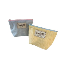 [second morning × sanrio characters] 刺繍タグ チェック ポーチ（全2色）