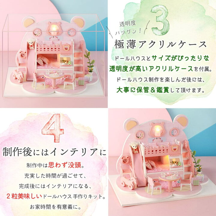 楽天市場】1/24ドールハウス 【 日本語説明書 】 ミニチュア DIY 