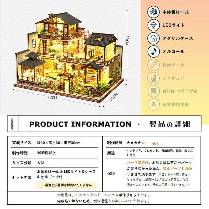 楽天市場 1 24ドールハウス ミニチュア 手作りキット セット 英語説明書 森の中の 別荘 和風 ヴィラ 豪邸 三階建て 邸宅 日本庭園 Ledライト アクリルケース オルゴール ドールハウスと雑貨 Moin Moin 楽天市場 1 24ドールハウス ミニチュア 手作りキット セット 英語説明書 森の中の 別荘 和風 ヴィラ 豪邸 三階建て 邸宅 日本庭園 Ledライト アクリルケース オルゴール ドールハウスと雑貨 Moin Moin