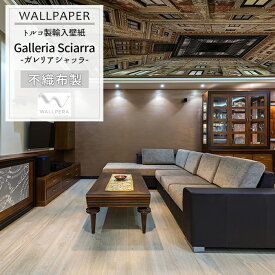 輸入壁紙 アクセントクロス トルコ製壁紙 WALLPERA【Mural 15-123】Galleria Sciarra「ガレリアシャッラ」［輸入壁紙 デザイン おしゃれ 不織布 壁紙 クロス のりなし DIY リフォーム インテリア 天井］ CSZ