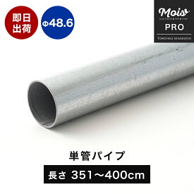 [全品ポイント10倍4日20時～4時間限定]単管パイプ 足場パイプ 351～400cm Φ48.6mm 1.8mm厚 足場管 DIY 丸パイプ カット無料 無塗装 シルバー 足場 鋼管 農業用 丈夫 軽くて強い足場用単管パイプ スーパーライト700 351～400cm