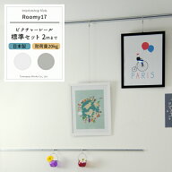 ピクチャーレールセット ルーミー17 〜2m カット料込 天井付け 壁付け [絵 写真 インテリア 展示用 パネ…
