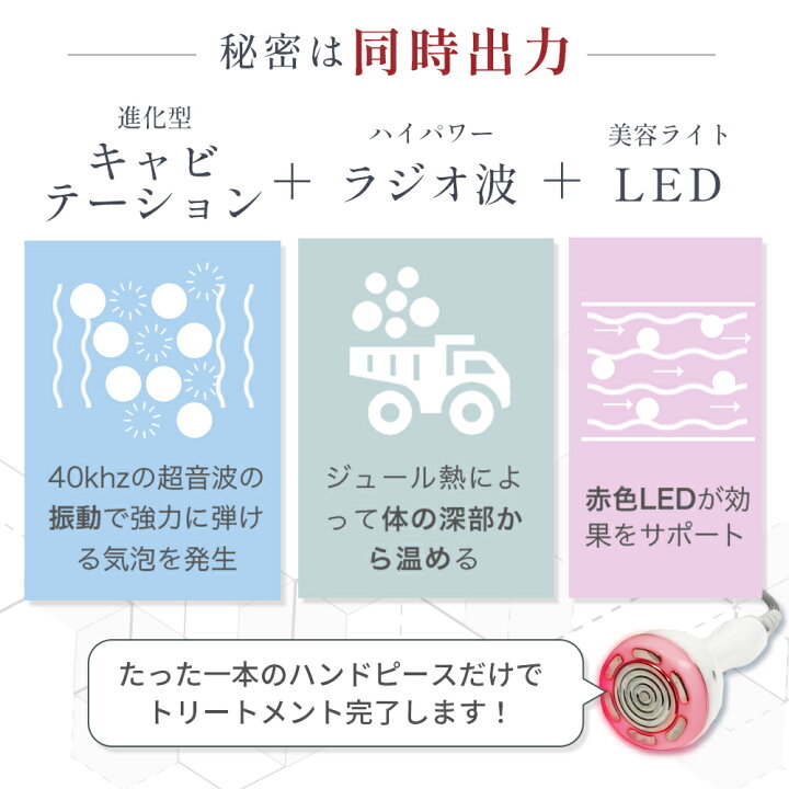 楽天市場】CAVI-R ONE+ 日本製 キャビテーションラジオ波LED同時出力  