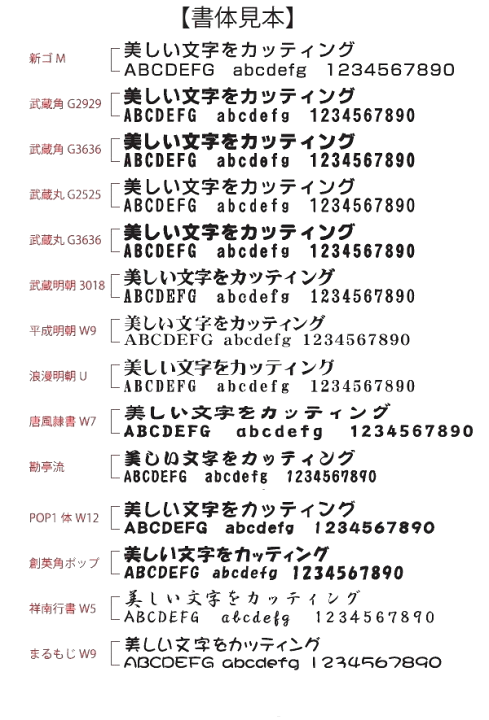 カッティングステッカー　オーダー見本 楽天市場】切文字 ステッカー オーダー カッティング オリジナル