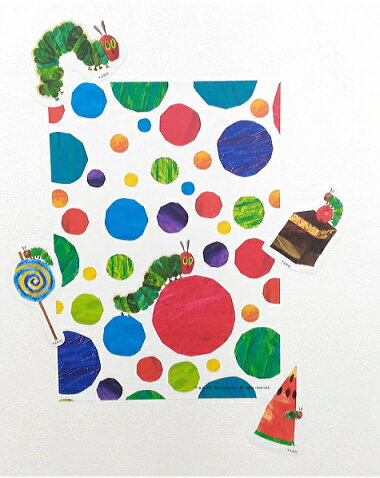 楽天市場 Eric Carle エリックカール はらぺこあおむしステッカー 壁紙 サイズ 水玉 インクジェット シール モジモジタック