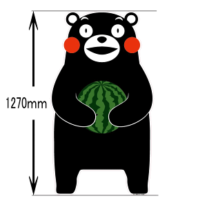 ���܃����X�e�b�J�[ ���K�@920mm×1290mm�䎆 ���܂��� �F�{ �����n �L�����N�^�[ MEGA�T�C�Y�X�e�b�J�[�i���܃����f�U�C���j/�C���N�W�F�b�g/�V�[��